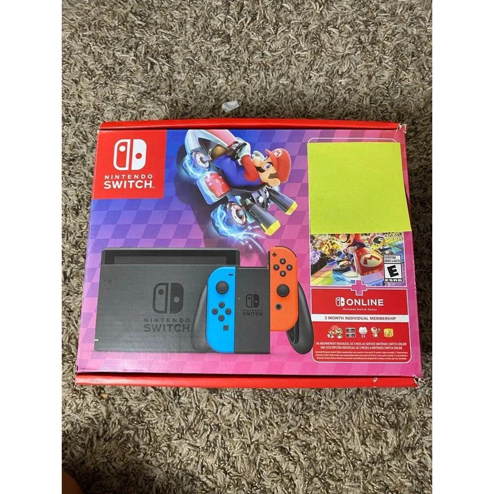 Nintendo Switch 1 neon Red Blue 32GB Handheld Console + Dock Complete In Box